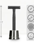 Metal Double Edge Razor With Stand | Colour Options