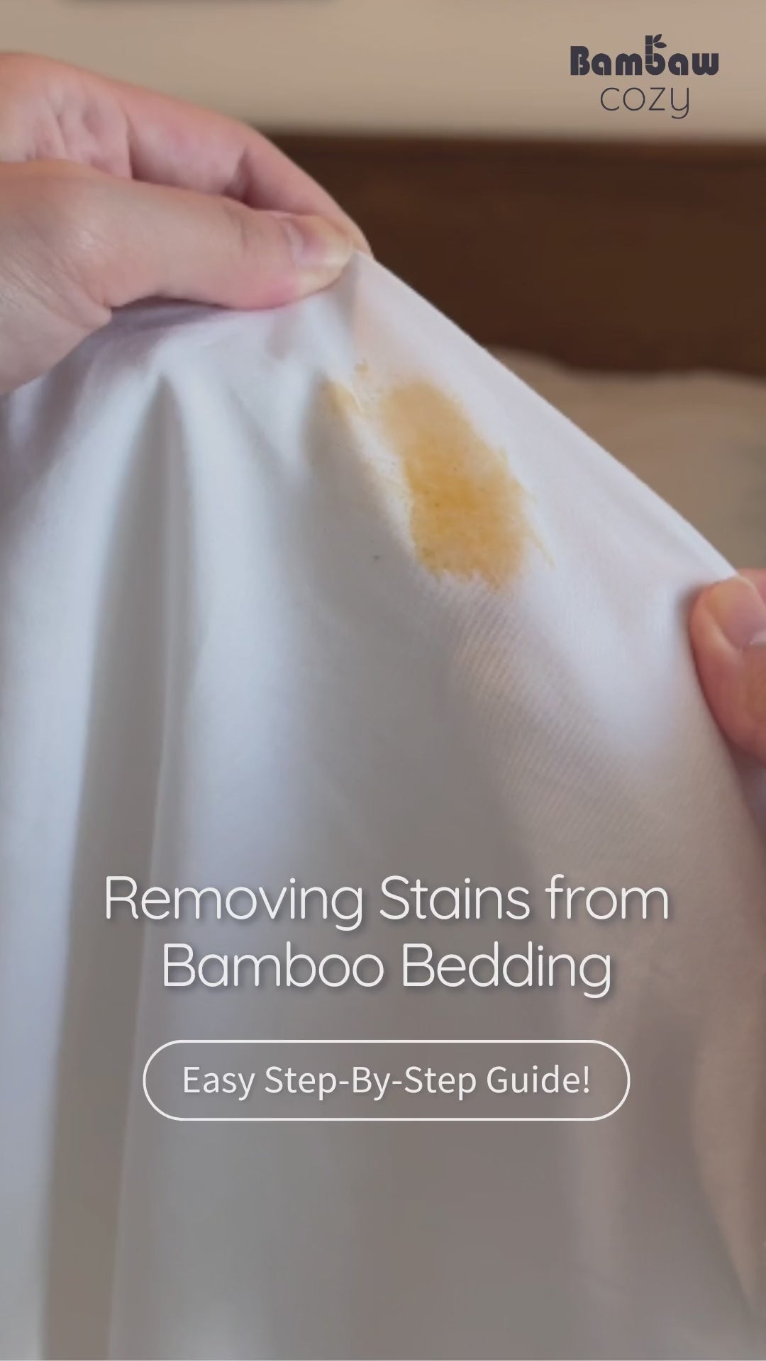 bambaw cozy bamboo sheets stain removal tutorial
