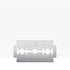 A single safety razor blade with platinum coating, with the brand name 'Bambaw' visible on it.